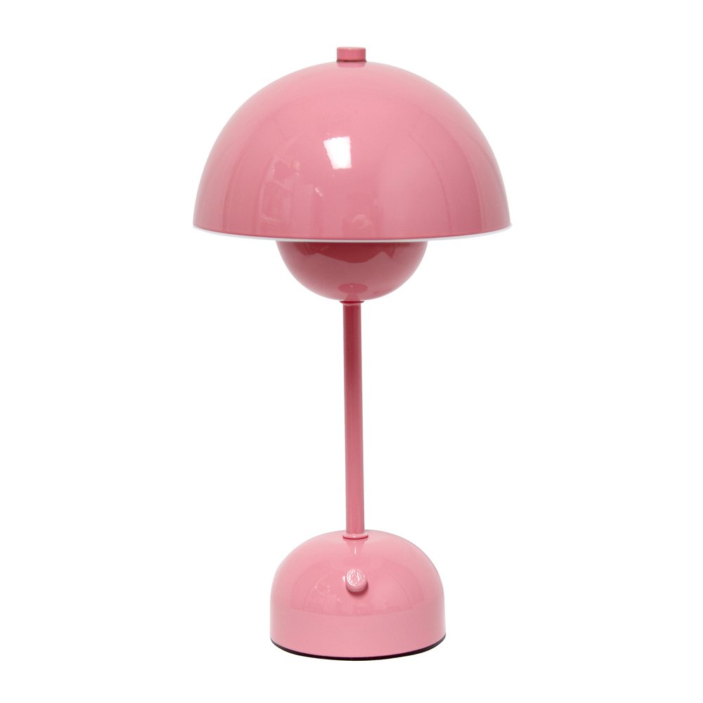 12" Light Pink Metal Table Lamp