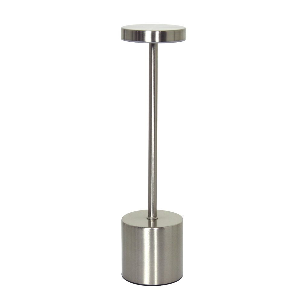 13" Silver Metal Table Lamp