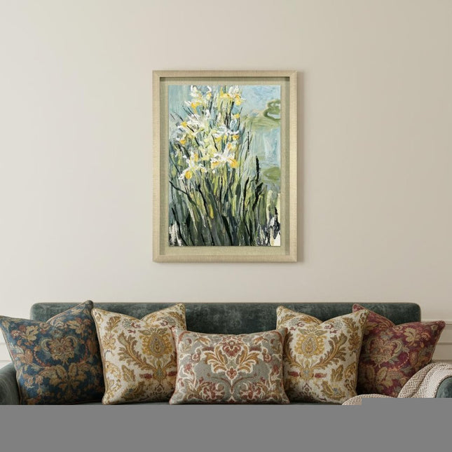 White Irises Gold Framed Wall Art HomeRoots
