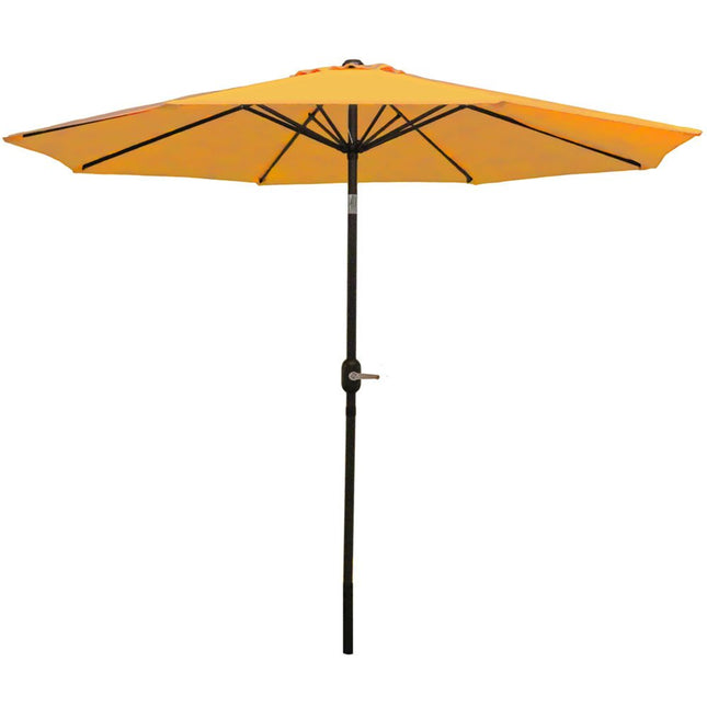 9' Gold Polyester Octagonal Tilt Market Patio Umbrella HomeRoots