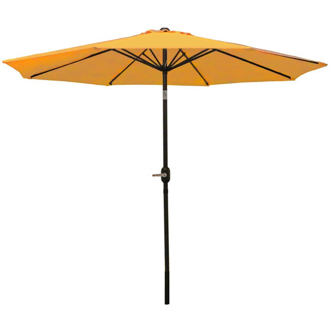 9' Gold Polyester Octagonal Tilt Market Patio Umbrella HomeRoots