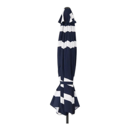 9' Dark Blue Polyester Octagonal Tilt Market Patio Umbrella HomeRoots