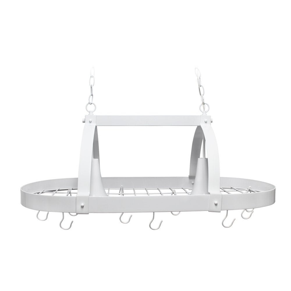 White Kitchen Island Two Light Metal Ceiling Light