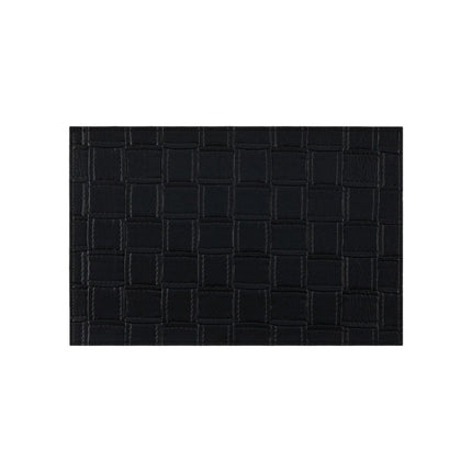 18" Set of Four Black Basketweave Faux Leather Placemats HomeRoots