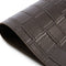 18" Set of Four Espresso Basketweave Faux Leather Placemats HomeRoots