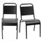 Set of Two Black Aluminum Outdoor Stacking Dining Chairs HomeRoots