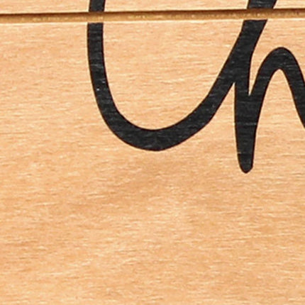 16" Natural And Black Thankful Serving Tray With Handles