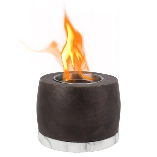 5" Black And White Bioethanol Portable Tabletop Firepit HomeRoots