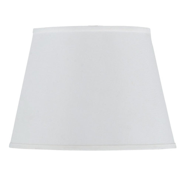 White Faux Silk Plain Drum Lamp Shade HomeRoots