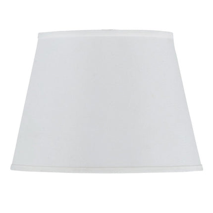 White Faux Silk Plain Drum Lamp Shade HomeRoots