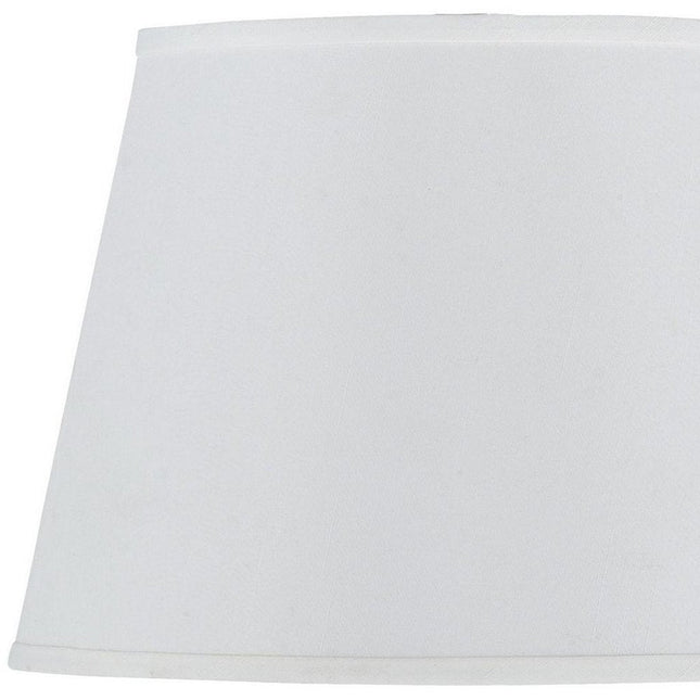 White Faux Silk Plain Drum Lamp Shade HomeRoots