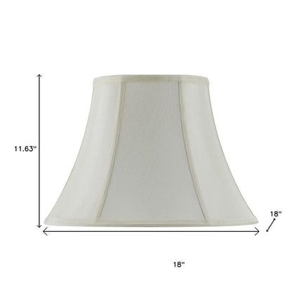 Eggshell Linen Piped Bell Lamp Shade HomeRoots