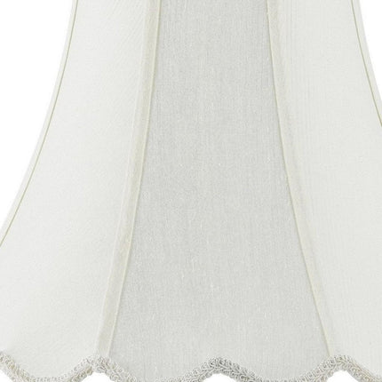 Eggshell Linen Piped Bell Lamp Shade HomeRoots