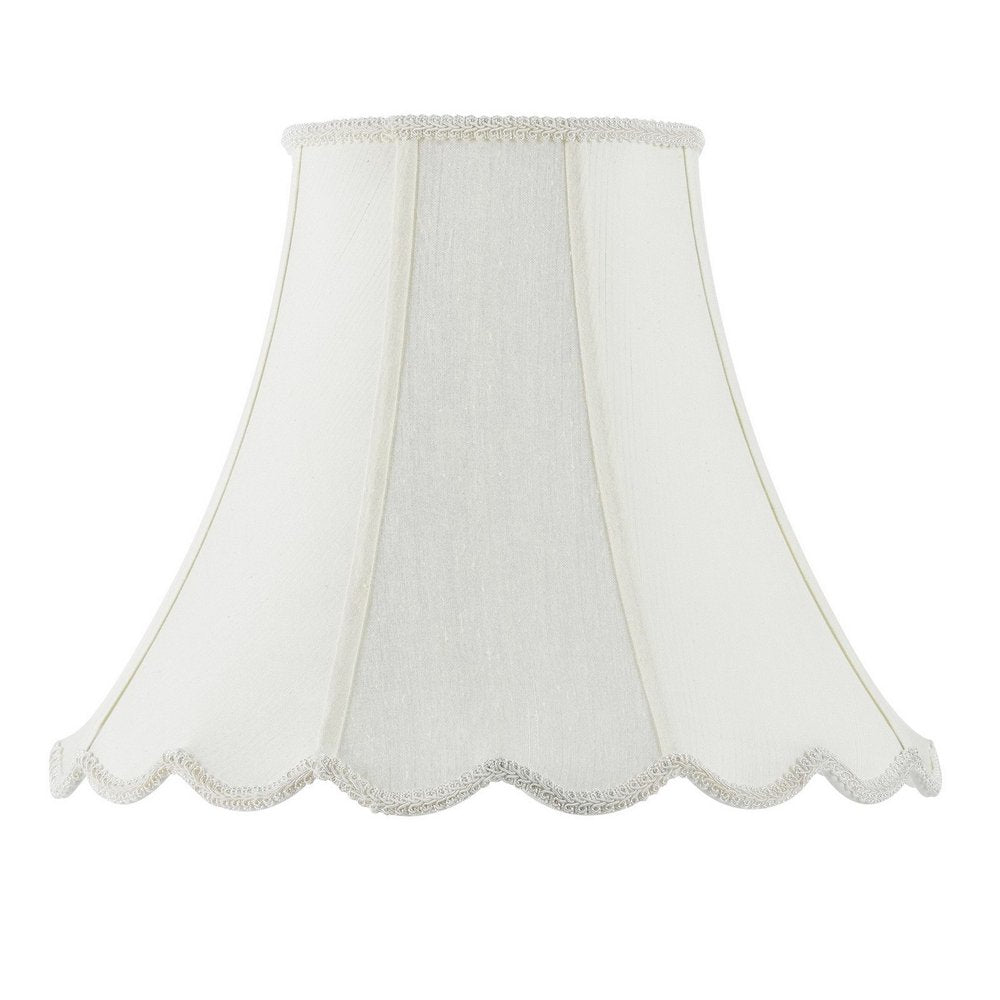 Eggshell Linen Piped Bell Lamp Shade
