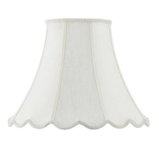 Eggshell Linen Piped Bell Lamp Shade HomeRoots