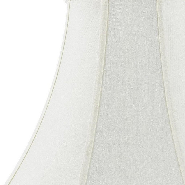 Eggshell Linen Piped Bell Lamp Shade HomeRoots