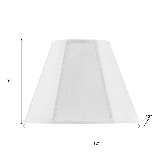 White Linen Piped Empire Lamp Shade HomeRoots