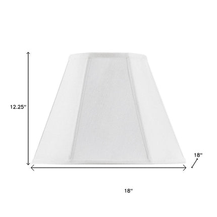 White Linen Piped Empire Lamp Shade HomeRoots