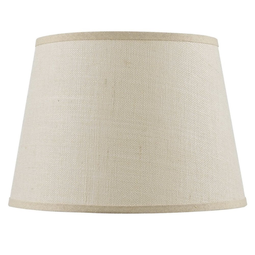 Light Brown Burlap Plain Drum Lamp Shade