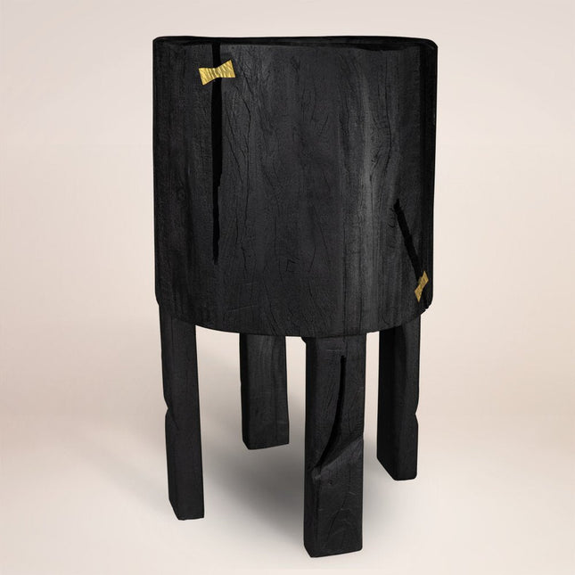 Black Wood Pot Planter HomeRoots