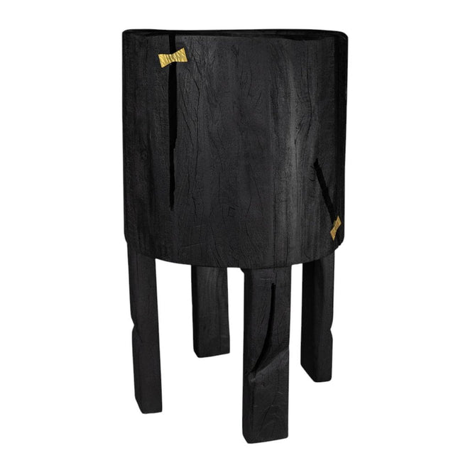 Black Wood Pot Planter HomeRoots