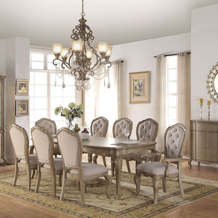ACME 66050 Chelmsford Dining Table, Antique Taupe