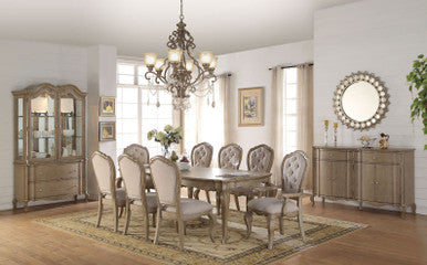 ACME 66050 Chelmsford Dining Table, Antique Taupe ACME Furniture