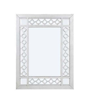 ACME 66158 Varian Mirror, Mirrored & Antique Platinum ACME Furniture