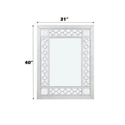 ACME 66158 Varian Mirror, Mirrored & Antique Platinum