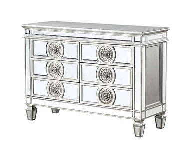 ACME 66159 Varian Server, Mirrored & Antique Platinum ACME Furniture