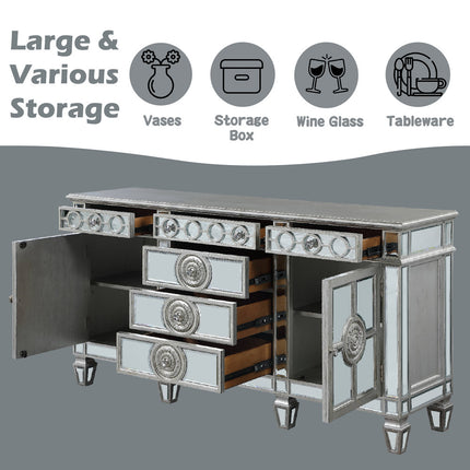 ACME 66164 Varian Server, Mirrored & Antique Platinum