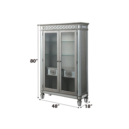 ACME 66166 Varian Curio, Mirrored & Antique Platinum