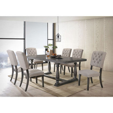 ACME 66190 Bernard Dining Table, Weathered Oak ACME Furniture