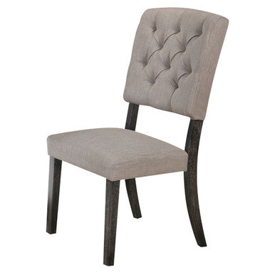 ACME 66192 Bernard Fabric & Weathered Gray Oak Side Chair ACME Furniture