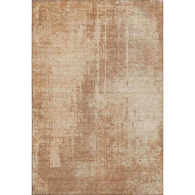 9' X 12' Terra Cotta And Copper Abstract Washable Area Rug With UV Protection HomeRoots