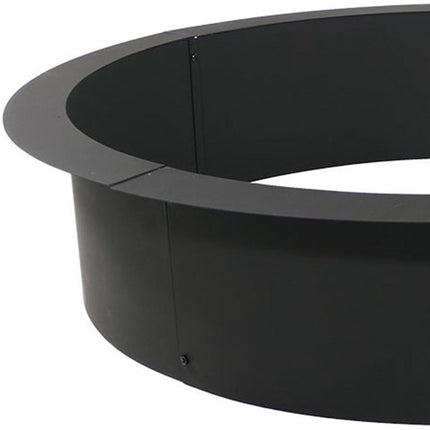 45" Black Steel Wood Burning Round Fire ring