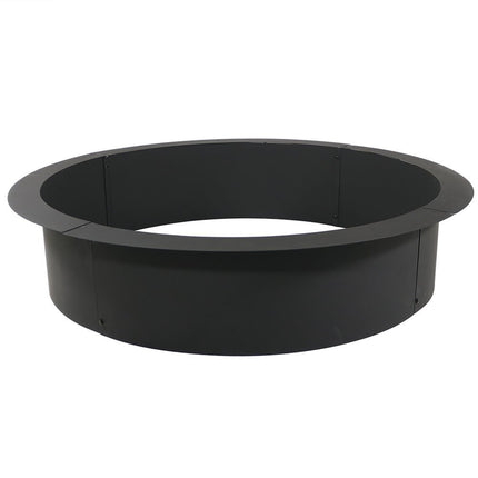 45" Black Steel Wood Burning Round Fire ring