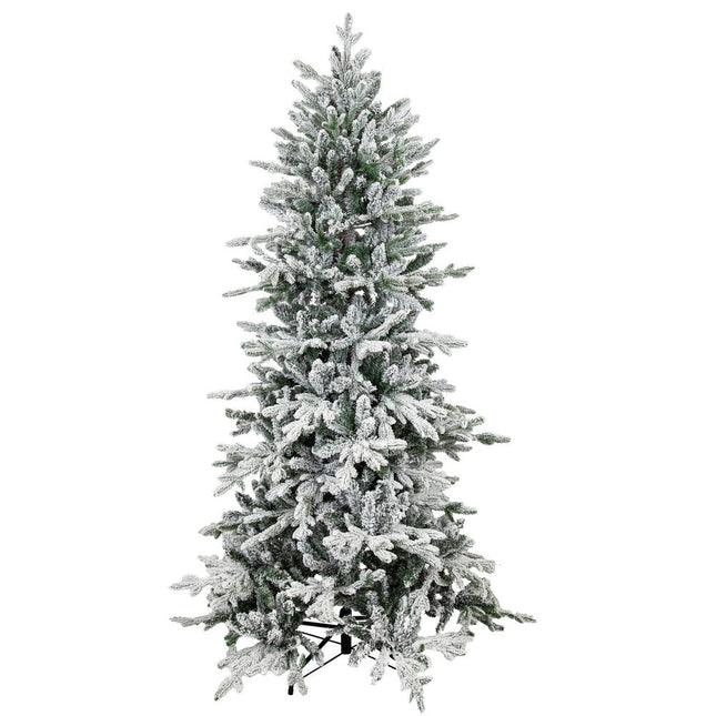 6' Slender Flocked Pine Christmas Tree HomeRoots