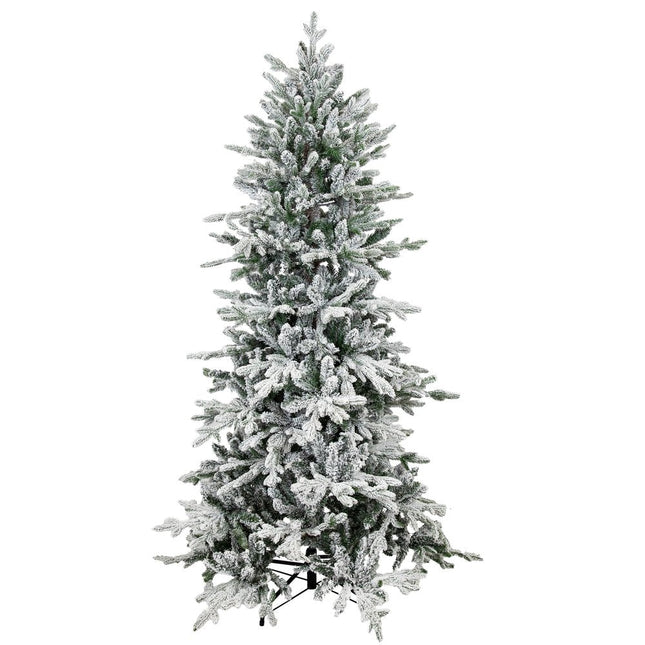 6' Slender Flocked Pine Christmas Tree HomeRoots