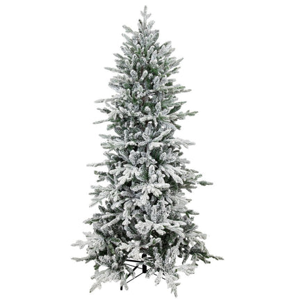 6' Slender Flocked Pine Christmas Tree HomeRoots