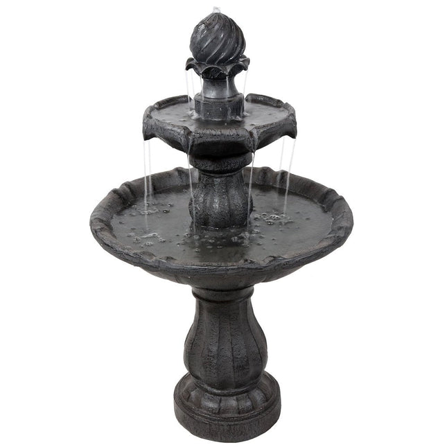 35" Black Heavy Duty Plastic Garden Art HomeRoots