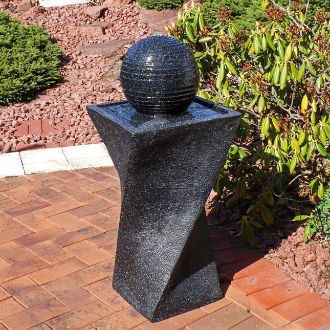 32" Black Heavy Duty Plastic LED lights Garden Art