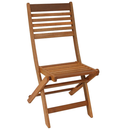 Set of Two Brown Solid Wood Outdoor Folding Accent Chairs HomeRoots