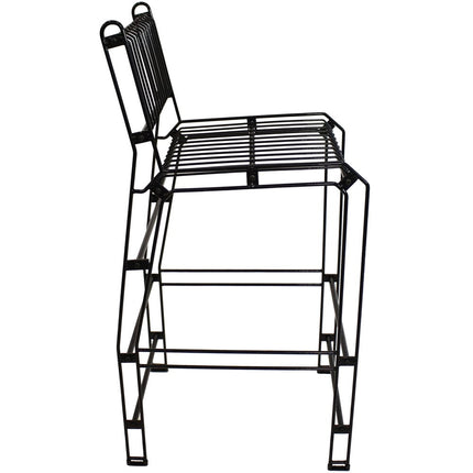 21" Black Steel Outdoor Accent Chair HomeRoots