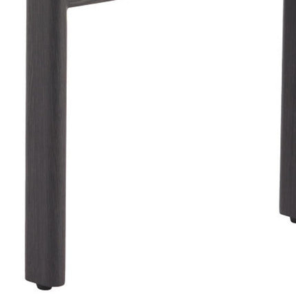 Beige and Black Olefin Open Back Dining Side Chair