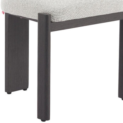 Beige and Black Olefin Open Back Dining Side Chair