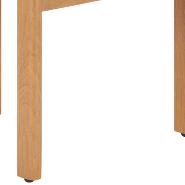 Beige and Natural Olefin Open Back Dining Side Chair HomeRoots
