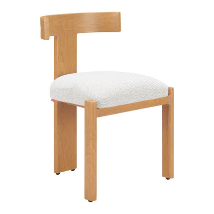 Beige And Natural Olefin And Aluminum Open Back Dining Side Chair HomeRoots