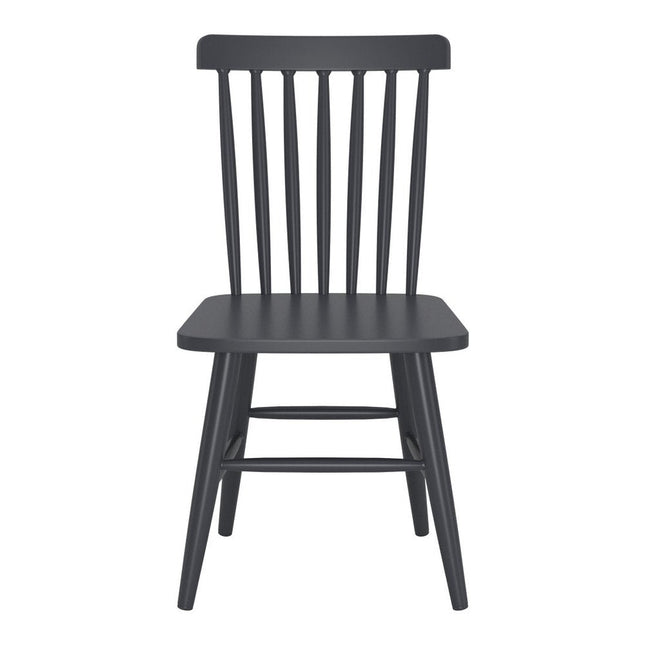 Set of Two Black Aluminum Slat Back Dining Side Chairs HomeRoots