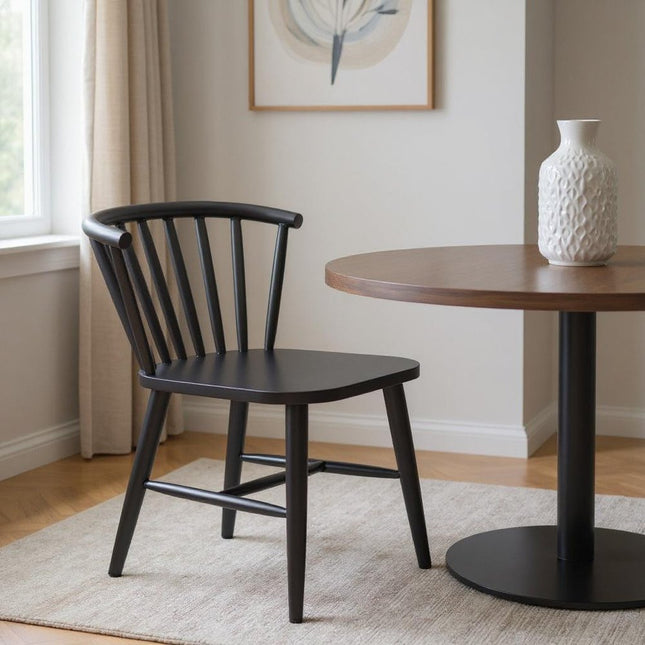 Black Aluminum Slat Back Dining Side Chair HomeRoots